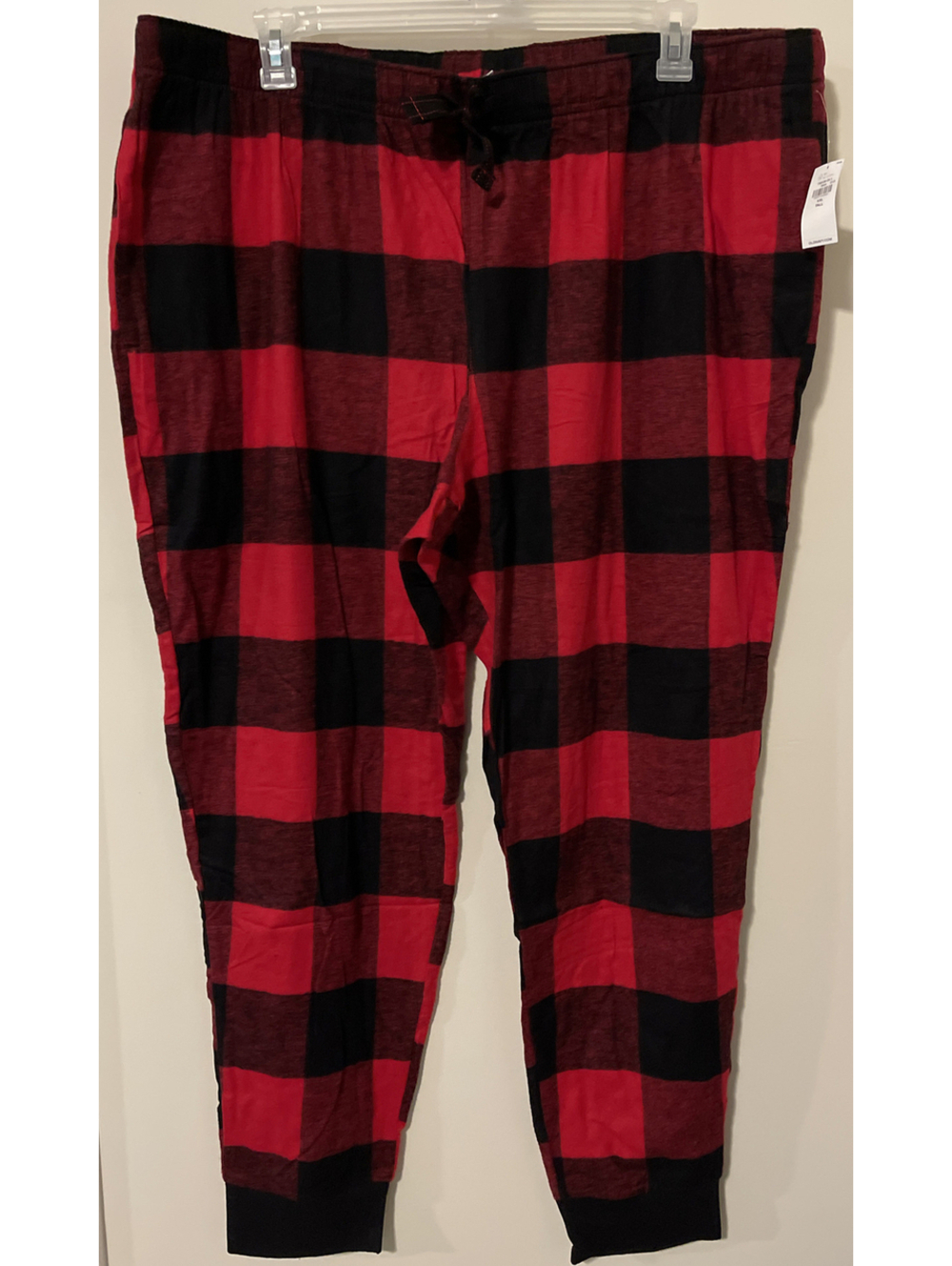 Old Navy Womens XXL Tall Red Black Plaid Jogger Style Lounge PJ Pants NWT! A7335